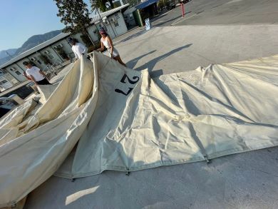 new sails for L'Odyssée